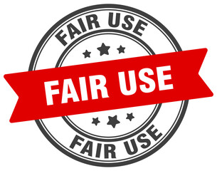 fair use stamp. fair use label on transparent background. round sign