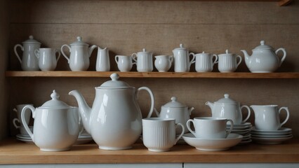 Fototapeta na wymiar teapot and cups