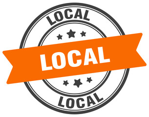 local stamp. local label on transparent background. round sign
