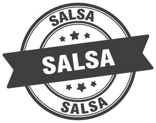 salsa stamp. salsa label on transparent background. round sign