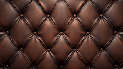 Brown Classic fabric texture designed for furniture. Button leather fabric texture. Velvet furniture leather background.