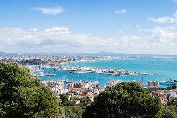 Harbour and City View of Palma De Malllorca, Spain