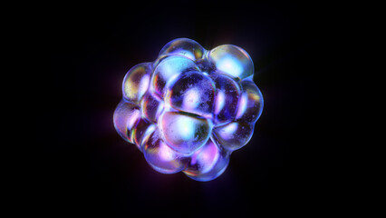 Luminous Glass Bubble Formation on Black