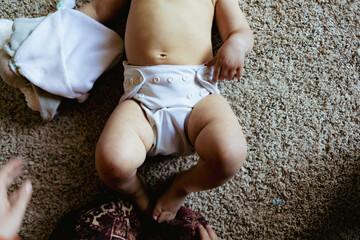 Cloth diaper on 16 month old child