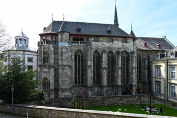 Fototapeta na wymiar Propsteikirche mit Reichsabtei in Kornelimünster