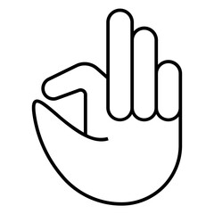 Hand gesture icon.