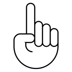 Hand icon on white background. Vector illustration.