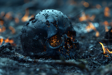 Ominous Harbinger of Doom Looms in Dusk's Toxic Aftermath,Cinematic 3D