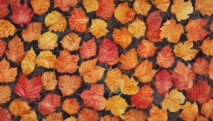 Fototapeta premium colorful watercolor fall leaves