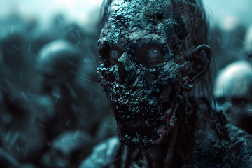 Stalking Undead Prey:A Lone Predator's Survival in the Zombie Apocalypse - obrazy, fototapety, plakaty