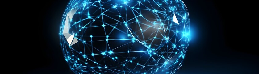 Interconnected Global Network Representing International and Digital Transformation with Futuristic and Innovative Design