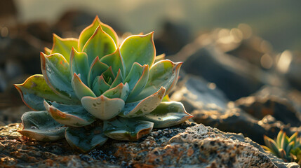 Succulent plant in the wilderness