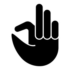 Hand gesture icon.