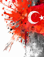 Vibrant flag of Turkey