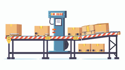 Factory conveyor industrial line packing cardboard 