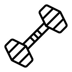 Dumbbell Vector Line icon Design