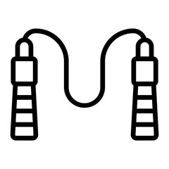 Jumping Rope Vector Line icon Design