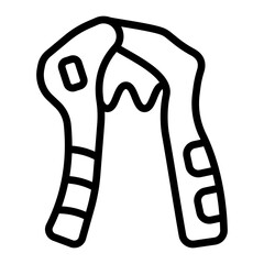 Hand Grip Vector Line icon Design