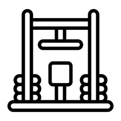 Pulley Machine Vector Line icon Design