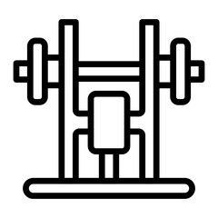 Press Simulator Vector Line icon Design