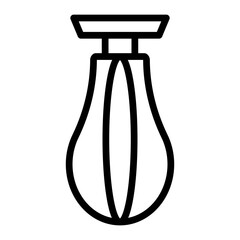 Speed Bag Vector Line icon Design