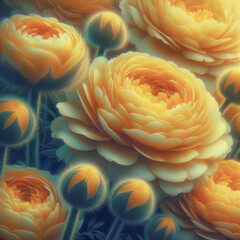 Background of bright yellow roses. Festive background