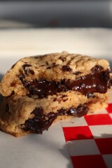 soft cookie with dark chocolate