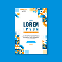 Abstract Geometric Mosaic Flyer Background Design