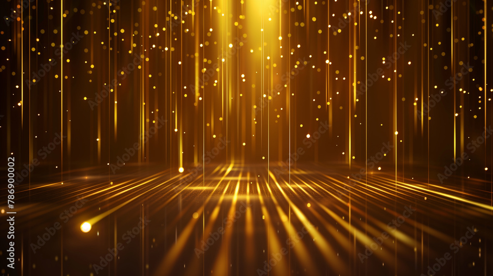 Poster a gold-colored background with a lot of sparkles. the background is very bright and shiny. the spark