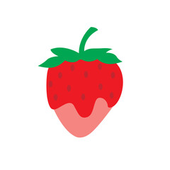 Attractive and cute strawberry logo