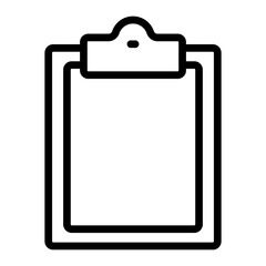 Clipboard Vector Line Icon Design
