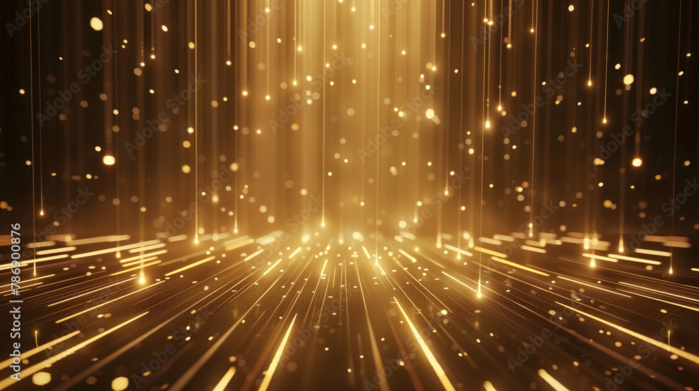 Poster a gold-colored background with a lot of sparkles. the background is very bright and shiny. the spark