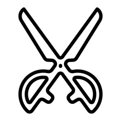 Scissors Vector Line Icon Design