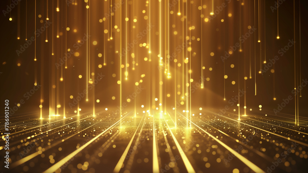 Poster a gold-colored background with a lot of sparkles. the background is very bright and shiny. the spark