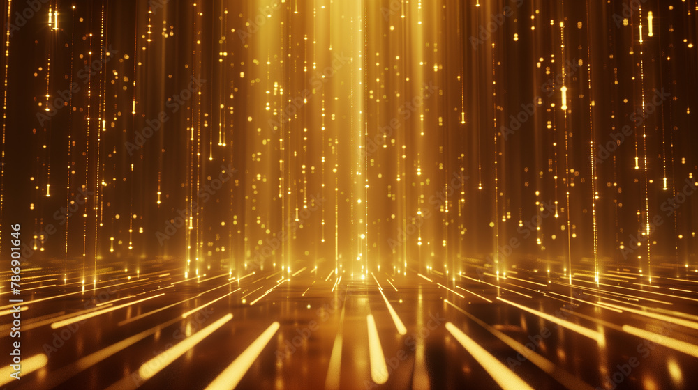 Poster a gold-colored background with a lot of sparkles. the background is very bright and shiny. the spark