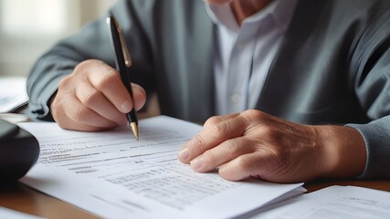 businessman signing contract