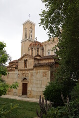 Fototapeta na wymiar Holy Church of the Virgin Mary Gorgoepikoos and Saint Eleutherius old town of Plaka-Athens