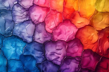Multicolored Abstract Painting of Rocks. Generative AI - obrazy, fototapety, plakaty