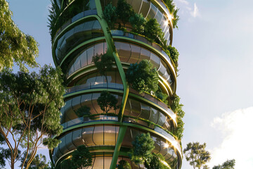 Eco-Architectural Excellence: Ring-Shaped High-Rise with Sustainable Features - 786905837