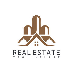 Real Estate Logo. Construction Architecture Building Logo Design Template Element.