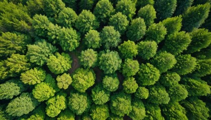 Forest and tree landscape texture abstract background, Aerial top view forest atmosphere area, Texture of forest view from above