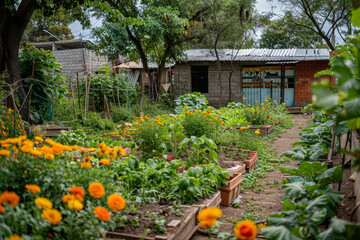 Obraz premium Documentary and magazine photography style capturing urban agriculture practices within the capital city --ar 3:2 --stylize 250 Job ID: 00735efd-1ec1-4175-b52b-155a4baa627b