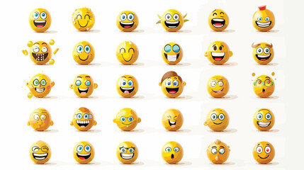 Mega big collection set of Emoji face smile mood emot