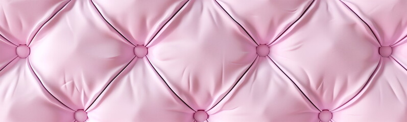 Leather pink quilted sofa background