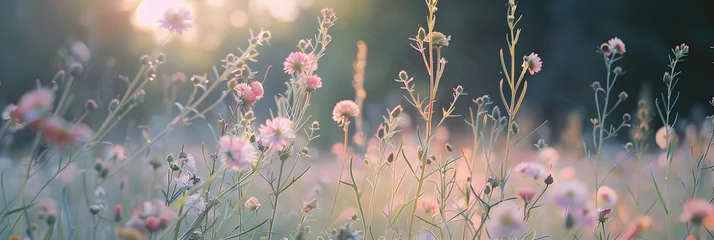 Foto op Canvas Blooming Flowers in Field © john
