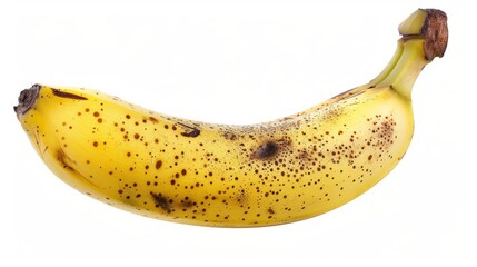 an isolated banana against a white background, highlighting its freshness, simplicity, and culinary potential