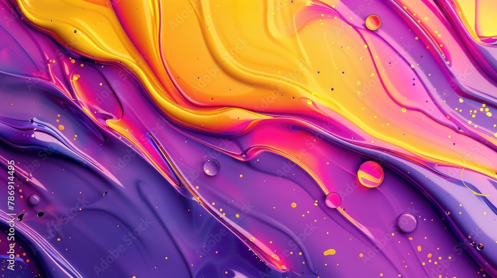 Poster Color Gradient Paint Graphic with Glossy Finish and Abstract Design Ideal for Graphic Design Banners with Space for Text