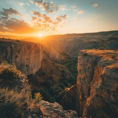 The canyon and sunset