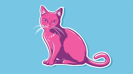 Cat icon. Pet shop or veterinary emblem. Vector. Mage