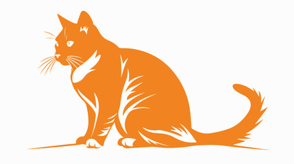 Cat icon logo animal Vector illustration isolated on